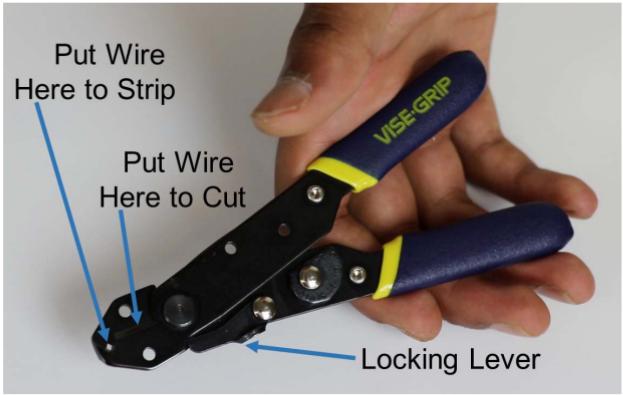 Wire cutter with arrows